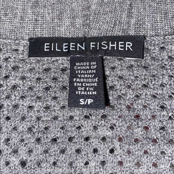 Eileen Fisher merino wool sleeveless open front cardigan vest - Picture 7 of 9